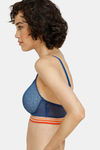 Zivame Urban Leisure Padded Non Wired 3/4th Coverage T-Shirt Bra - Navy Peony — thumbnail 3